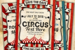 Vintage Circus 04 Card template