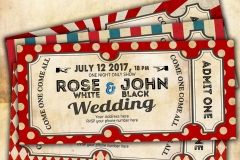 Vintage Circus invitation card Card templates