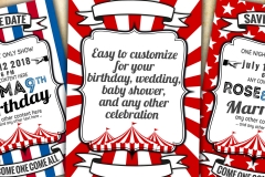 Circus 03 card template
