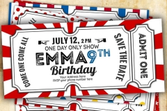 Circus 03 invitation card template