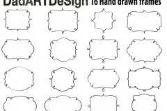 Hand Drawn Labels Black borders